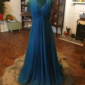 Vintage Floor length Halter Formal Dress